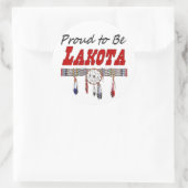 Stolz auf Lakota-Aufkleber oder -Aufkleber Runder Aufkleber (Tasche)