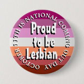Stolz auf Lesben, Nationaler Coming Out Day Button (Vorderseite)
