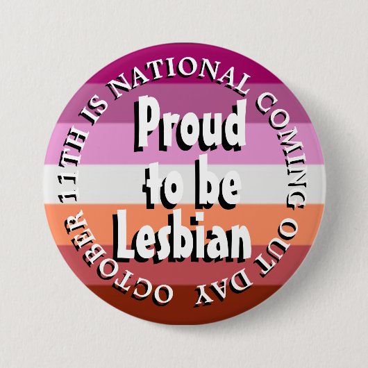 Stolz auf Lesben, Nationaler Coming Out Day Button (Vorderseite)