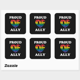 Stolz auf LGBTQ-Stolz Quadratischer Aufkleber