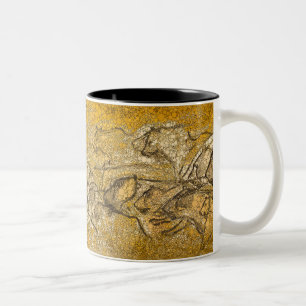 Stolz auf Löwen, unendliche Punkte - nach Chauvet Zweifarbige Tasse