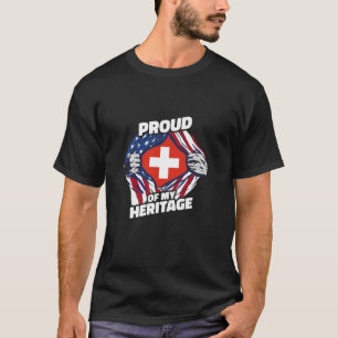 Stolz auf mein Erbe - Patriotische Schweizer Ameri T-Shirt