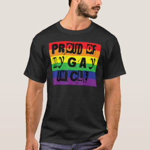 Stolz auf mein Gay Onkel Gay Pride Rainbow Word De T-Shirt