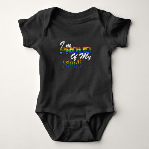 Stolz auf mein Regenbogen-Schwulen-LGBT-Stolz-Shir Baby Strampler