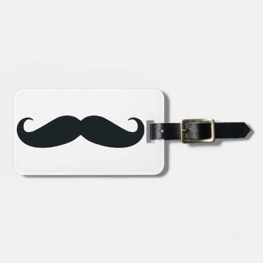 Stolz auf mein Stache….Schnurrbart Gepäckanhänger (Vorderseite horizontal)