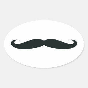 Stolz auf mein Stache….Schnurrbart Ovaler Aufkleber