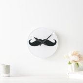 Stolz auf mein Stache….Schnurrbart Runde Wanduhr (Zuhause)