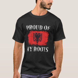 Stolz auf meine albanische Roots-albanische Flagge T-Shirt