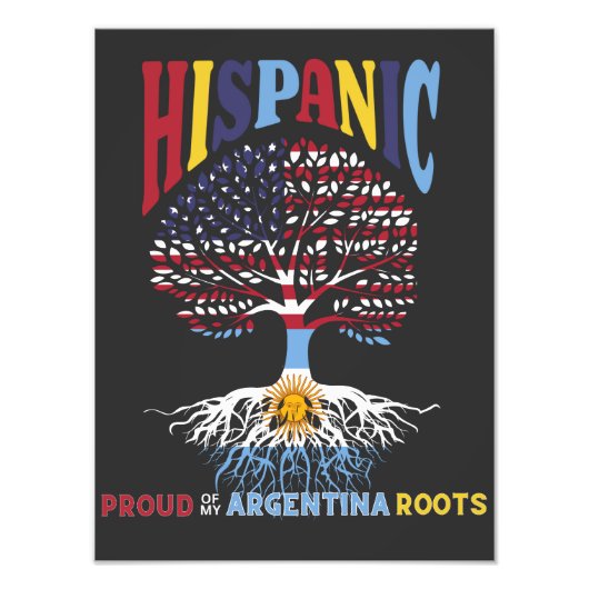 Stolz auf meine argentinischen Wurzeln Hispanic He Fotodruck (Vorne)