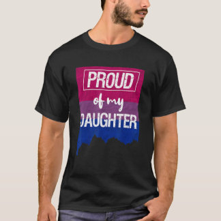 Stolz auf meine Bisexuelle Tochter Mama Vater Lgbt T-Shirt