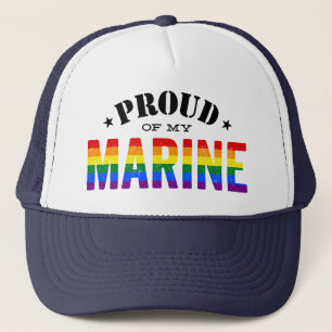 Stolz auf meine Gay-Marine-Regenbogenflagge Truckerkappe