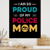 Stolz auf meine polizeiliche Mama Poster (Küche)