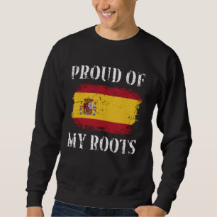 Stolz auf meine spanische Roots spanische Flagge S Sweatshirt