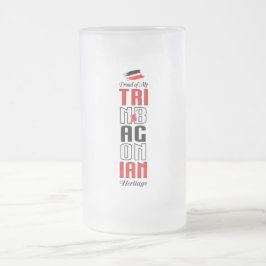 Stolz auf meine Trinbagonian Heritage Mattierte Ta Mattglas Bierglas