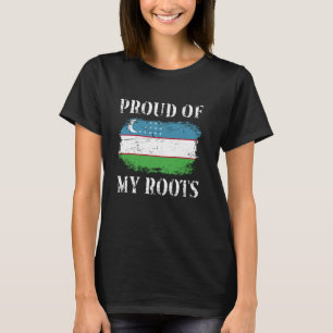 Stolz auf meine usbekische Roots Usbekistan-Flagge T-Shirt