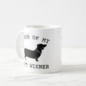 Stolz auf meine winzige Dackel Funny Dackel Zitat Kaffeetasse (Vorderseite Links)