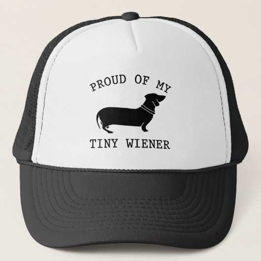 Stolz auf meine winzige Dackel Funny Dackel Zitat Truckerkappe (Vorderseite)