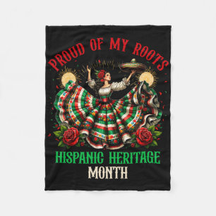 Stolz auf meine Wurzeln Hispanic Heritage Latino F Fleecedecke