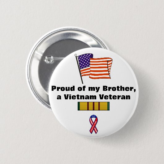 Stolz auf meinen Bruder, ein Button (Vorne & Hinten)