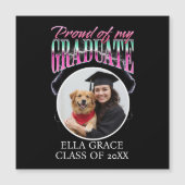 Stolz auf meinen Graduate Custom Pic Chrome Lightn Magnetkarte (Vorderseite)