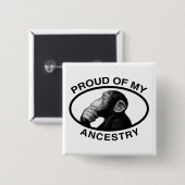 Stolz auf meinen Herkunfts-Schimpansen Button (Vorne & Hinten)