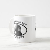 Stolz auf meinen Herkunfts-Schimpansen Kaffeetasse (Vorderseite Links)