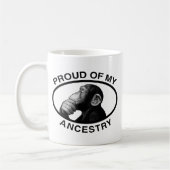 Stolz auf meinen Herkunfts-Schimpansen Kaffeetasse (Links)