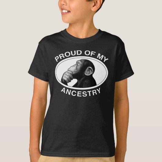 Stolz auf meinen Herkunfts-Schimpansen T-Shirt (Vorderseite)