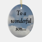 Stolz auf meinen klugen Sohn (Sprichwort-23:15 - Keramik Ornament (Rechts)