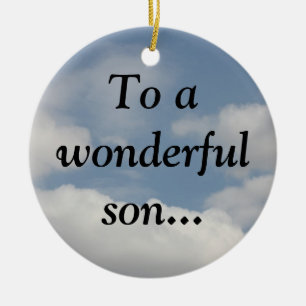 Stolz auf meinen klugen Sohn (Sprichwort-23:15 - Keramik Ornament