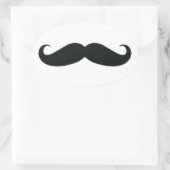 Stolz auf meinen Stache....Mustache Ovaler Aufkleber (Tasche)