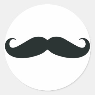 Stolz auf meinen Stache....Mustache Runder Aufkleber