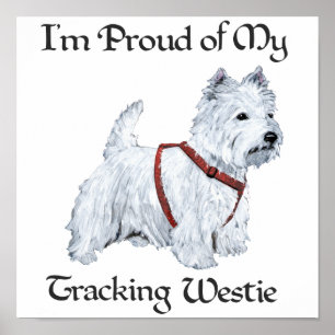 Stolz auf meinen Westie beim Tracking Poster