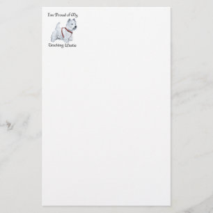 Stolz auf meinen Westie beim Training Briefpapier