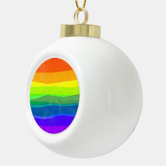 Stolz auf mich - LGBTQIA-Stolz Keramik Kugel-Ornament (Rechts)