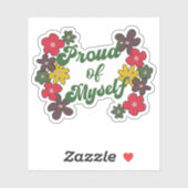 Stolz auf mich selbst Ziel bekommen Aufkleber (Blatt)