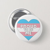 Stolz auf mich transgender Stolz Flaggenherz Button (Vorne & Hinten)