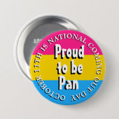 Stolz auf Pan, 11. Oktober Coming Out Day Button (Vorne & Hinten)