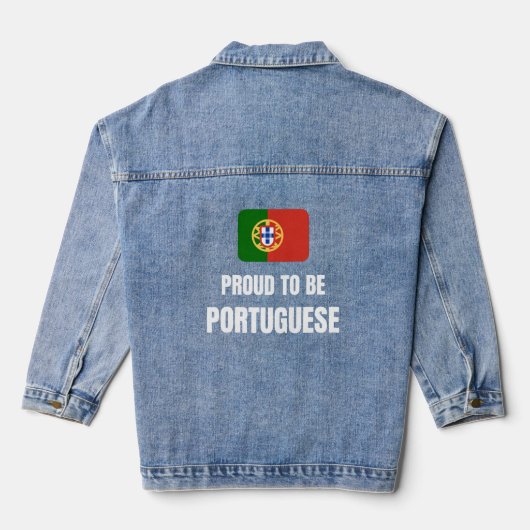 Stolz auf Portugiesisch Jeansjacke (Rückseite)