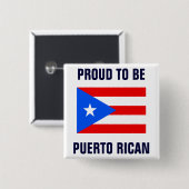 Stolz auf Puerto Rico Button (Vorne & Hinten)