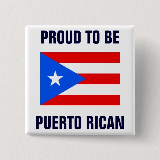 Stolz auf Puerto Rico Button (Vorderseite)