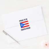 Stolz auf Puerto Rico Quadratischer Aufkleber (Umschlag)