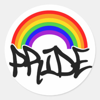 Stolz auf Regenbogen Runder Aufkleber