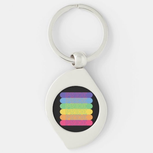 Stolz auf Regenbogenfarben Schlüsselanhänger (Vorderseite)