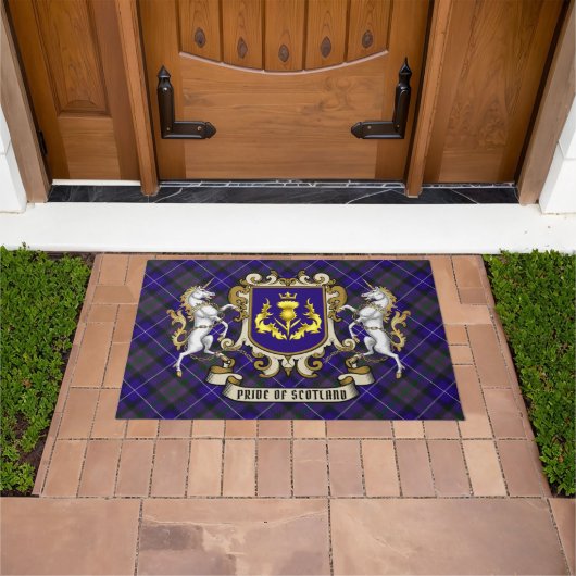 Stolz auf Schottland Tartan & Thistle Personalisie Fußmatte (Außenbereich)