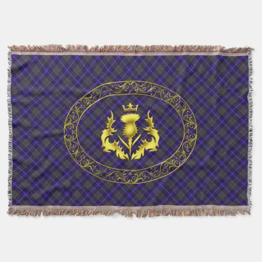 Stolz auf Schottland Tartan Throw Blanket Decke (Vorderseite)
