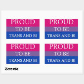 Stolz auf Trans und Bi Rechteckiger Aufkleber (Blatt)