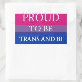 Stolz auf Trans und Bi Rechteckiger Aufkleber (Tasche)