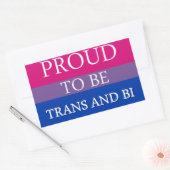 Stolz auf Trans und Bi Rechteckiger Aufkleber (Umschlag)