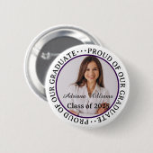 Stolz auf unser Graduate 2025 Modernes Abschluss F Button (Vorne & Hinten)